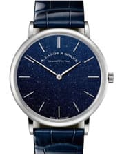A Lange Sohne Saxonia Thin White Gold 39mm Blue Gold Flux Dial 205.086