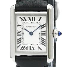 Polished CARTIER Tank Must SM Steel Solar Ladies Watch WSTA0060 BF578334