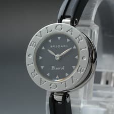 [Near MINT w/ Paper] BVLGARI B.zero1 BZ22S Black SS Band Quartz Women's Watch