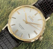 Omega Seamaster Automatic Deville ref 6590-1 Unpolished 14K Gold Vintage 1963