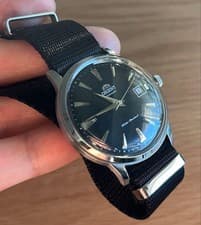 Orient Bambino Auto Watch Retro Timepiece NATO Belt Set 2 Authentic Genuine