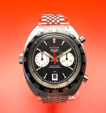 Vintage Men’s Heuer Autavia Stainless Ref 1163 Viceroy Chronograph Watch