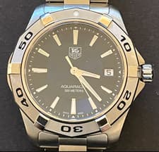 Tag Heuer Aquaracer Men's Watch Blue Dial 40mm Quartz Movement WAP1112 Bracelet