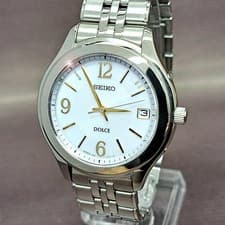 Brand New SEIKO DOLCE SADZ085 Solar Radio Men's Watch JDM Silver Dial