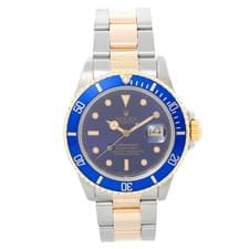 Rolex Submariner 16803 Blue Dial 2-Tone Steel & Gold Men's Watch Rolex Box/Book