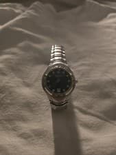 Bulova 96R20 Maestro 22 Diamonds Black Mother of Pearl Dial Date Women's Watch