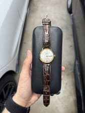 Vintage Longines 18K Gold Dress Watch 1950s Date Original Dial Swiss Made