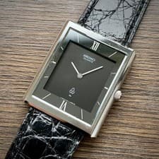 Seiko Tank Square Chario Quartz Wristwatch 26x31mm Vintage Rare