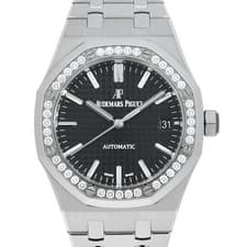 AUDEMARS PIGUET Royal Oak Automatic Diamond Bezel 15451ST.ZZ.1256ST.01 secon...