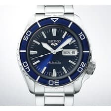 Seiko 5 Sports SBSA259 SKX Suits Style Blue Dial Automatic Men's Watch New