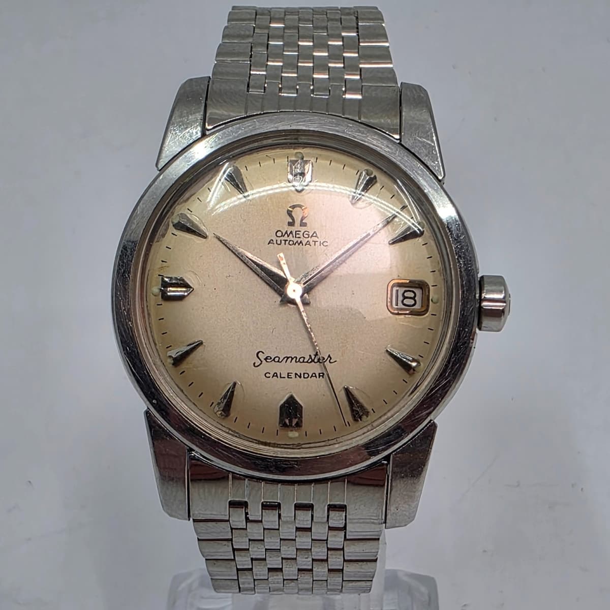 Vintage Omega Seamaster Calendar Automatic Date Watch Mens 34mm