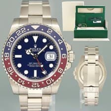 2023 RSC PAPERS MINT Rolex GMT-Master II Pepsi White Gold Blue Dial 116719BLRO