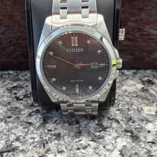 Citizen Eco-Drive Black Dial Stainless Steel Men's Wristwatch