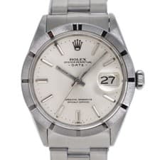 Rolex Oyster Perpetual Date 1501 34mm SS Silver Dial Automatic Watch #KN345