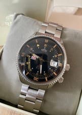 Orient King Master WV0021AA Black x Gold Day Date Men's Watch from Japan