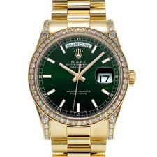 ROLEX Day-Date 118388 Ammonite/diamond WATCH 714620