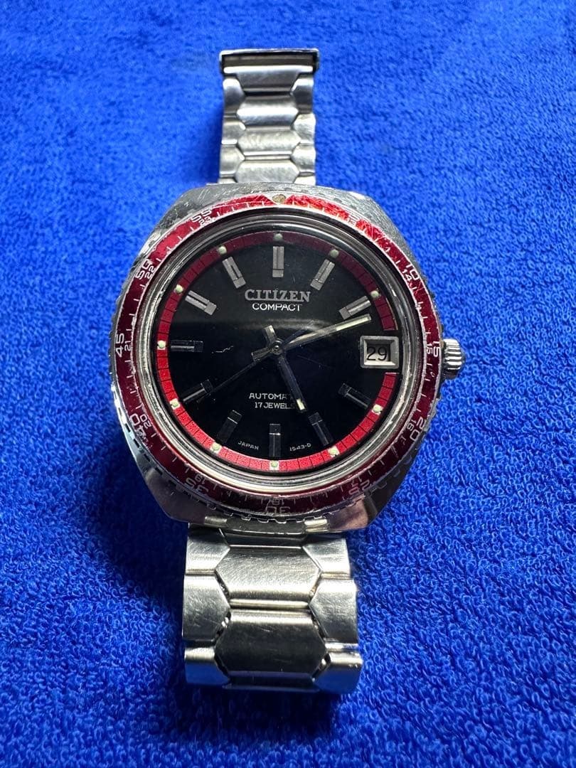 CITIZEN Auto Data Compact AUDS 2808-Y Original Case Watch