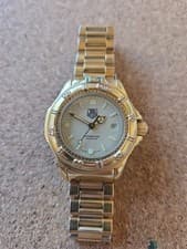 TAG HEUER PROFESSIONAL 994 708A GOLD TONE QUARTZ 28MM LADIES WATCH 6.25" WRIST