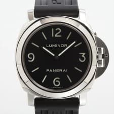 Panerai Luminor Base PAM00112 SS SS & Rubber Stem-winder black dial