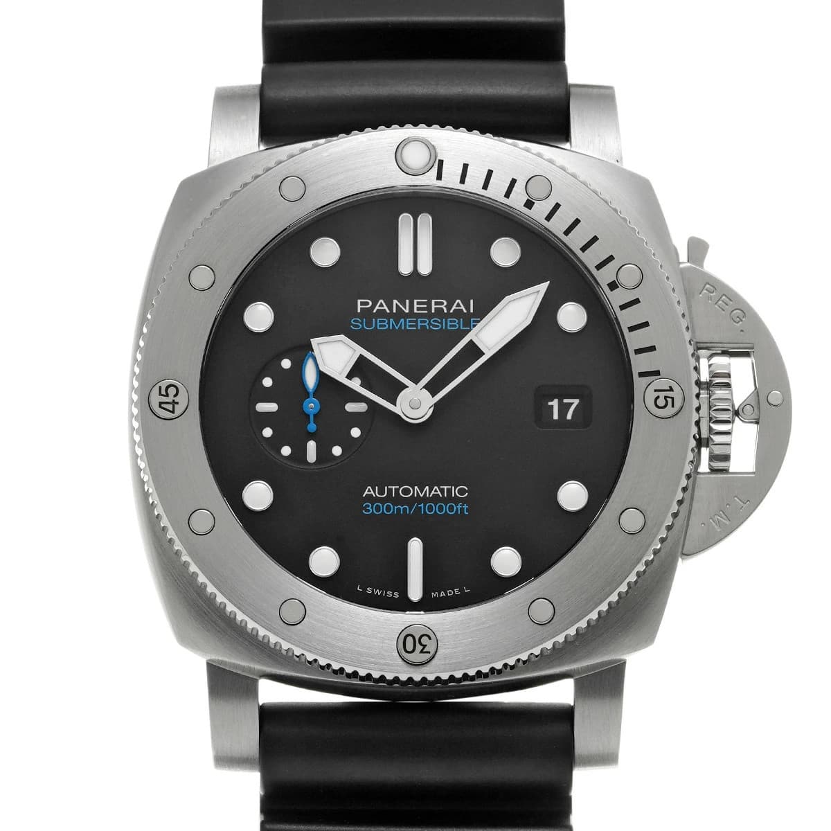 PANERAI Submersible Quarantaquattro PAM01229 Black Men's Used Watch #4117