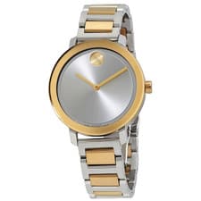 MOVADO BOLD EVOLUTION 3600825 SILVER DIAL TWO TONE BRACELET 34MM WOMENS WATCH