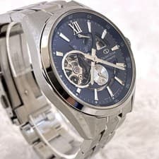 Orient Star Semi Skeleton DK05-CO-B Blue Dial Automatic Men's Watch Working #92