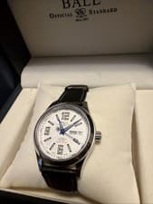 BALL Watch NM1020C Engineer 2 Automatic White Dial on Wild Boar Strap