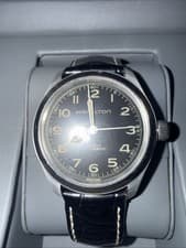 Hamilton Khaki Field Murph Automatic 38mm Watch Black Dial Black Leather Strap