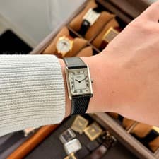 LONGINES Tank Vintage Hand Wind 70s Roman Dial Leather Strap Case 23x31mm