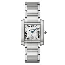 Cartier Tank Francaise 36.5x28.2mm W51002Q3 Stainless Steel Men's Watch