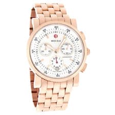 Women's Michele Chronograph Sport Sail Watch in Excellent Condition Rose Gold