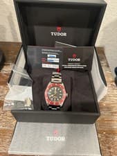 Tudor Black Bay Red Bezel Watch 79230R  Stainless Steel 41mm  Full Set Warranty