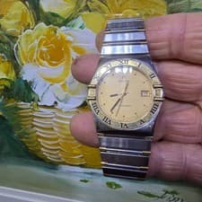 Omega Constellation 18K Yellow Gold & Stainless Steel Watch Official