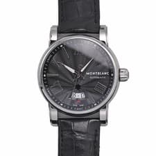 MONTBLANC 4810 Date 115122 Automatic Black Dial Leather Men's Watch