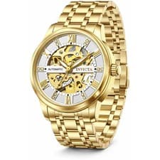 Invicta Men's Watch Objet D Art Automatic Silver Tone Skeleton Dial 69116