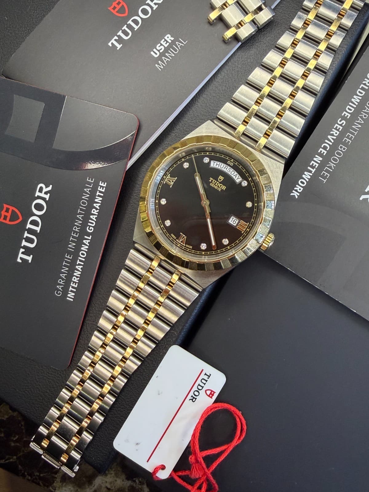 Tudor Royal Steel & Gold Black Diamond Dial (2024 Box & Papers)