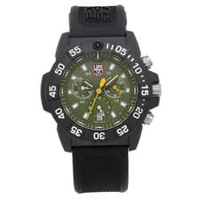 Luminox Men's Watch Navy Seal Chronograph Rotating Bezel Green Dial XS.3597
