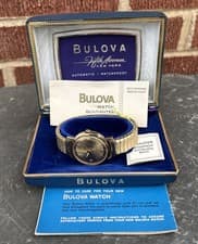 Vtg Bulova 30 Jewel Self Winding M6 Watch With Case &Papers Mint New Old Stock