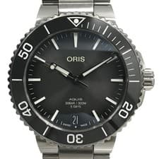 Oris Aquis Date 01 400 7769 4154 41.5mm SS Grey Dial Automatic Box Papers #KN562