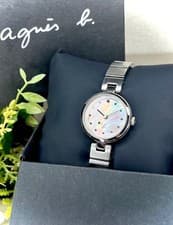 agnes.b Women's Quartz Watch Shell Dial, Elegant,