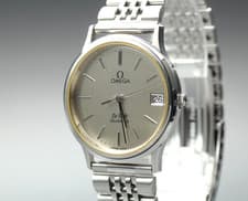 [NEAR MINT] Vintage OMEGA De Ville Cal.1332 Date Quartz Push 33mm Men's Watch JP