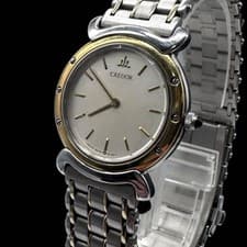 Seiko Credor 18KT/SS Women's Silver 5A70-0040 Working