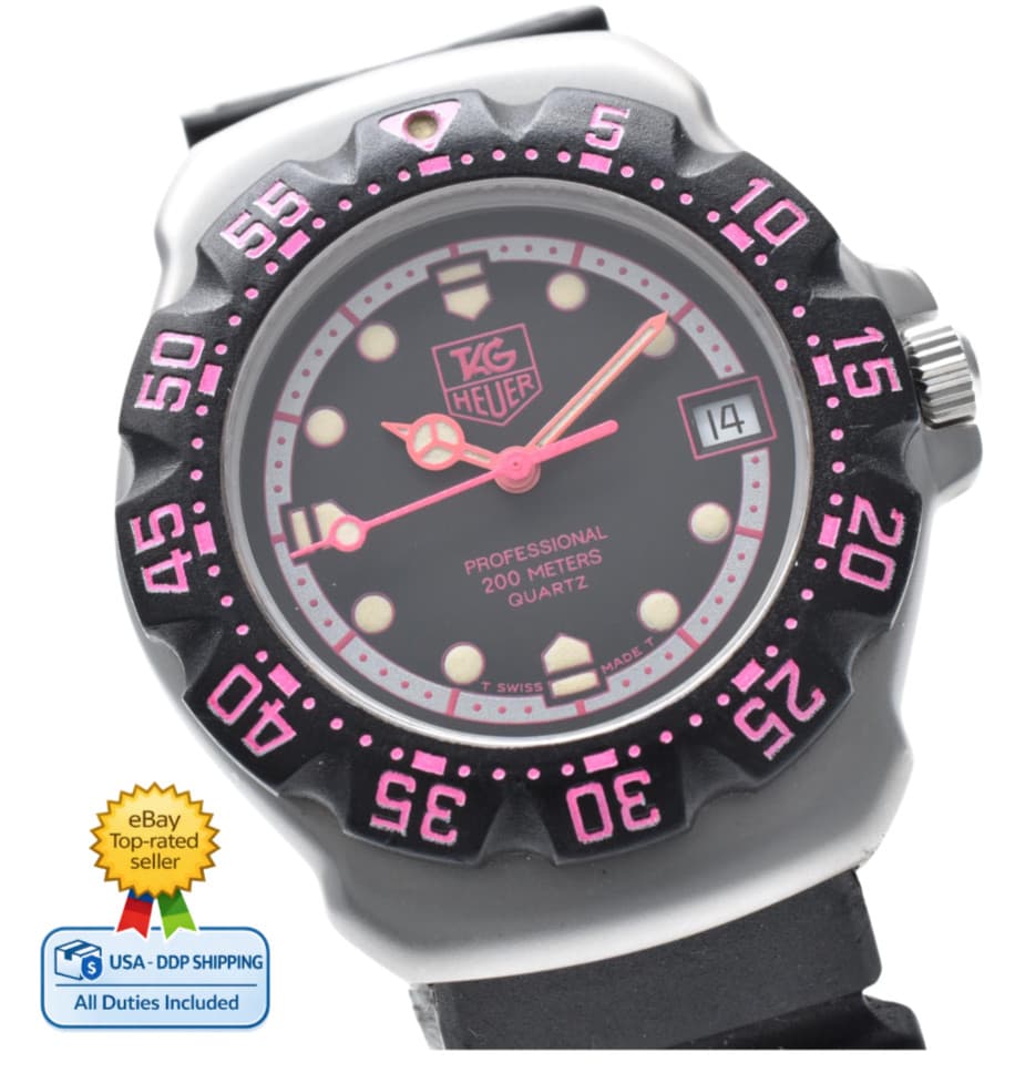 [Near MINT] TAG HEUER Formula 1 Professional WA1217 Pink 34mm Men's Quartz Watch