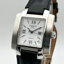 Tissot L864 L964 Automatic Dress Watch Mens wrist 17cm Square SS White