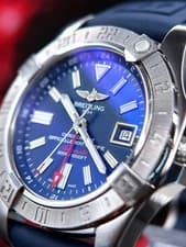 Breitling Avenger II GMT 43MM - Full Set - Blue Dial Rubber Strap - 2020