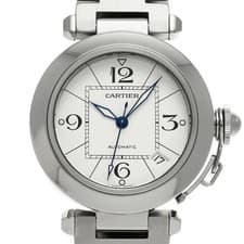 Cartier Pasha C W31074M7 Unisex White Stainless Steel Automatic Watch #W2360