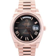 Rolex Day-Date 40mm Ombre Black Dial Watch Ref# 228235