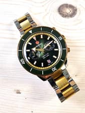 Rado Captain Cook Automatic Divers 300m Chronograph R32151318 Gold Green - 43mm