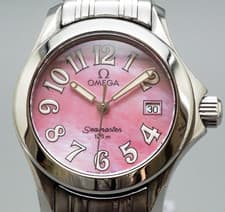 [NEW Batt] OMEGA Seamaster 120m Cal.1424 Pink Shell 28mm Quartz Women's Watch