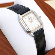 SEIKO CREDOR Quartz Watch Ladies Gold Silver Black Beautiful Condition Working